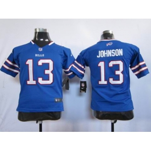 nike youth nfl jerseys buffalo bills #13 johnson blue[nike]