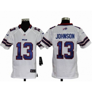 nike youth nfl jerseys buffalo bills #13 johnson white[nike]