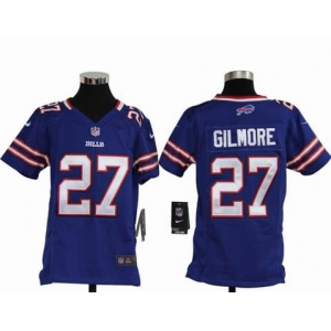 nike youth nfl jerseys buffalo bills #27 gilmore blue[nike]