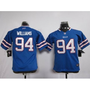 nike youth nfl jerseys buffalo bills ##94 williams blue[nike]