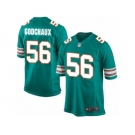 Men Nike Miami Dolphins #56 Davon Godchaux Game Aqua Green Alternate NFL Jersey