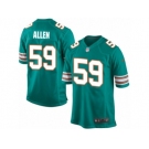 Men Nike Miami Dolphins #59 Chase Allen Game Aqua Green Alternate NFL Jersey