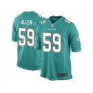 Men Nike Miami Dolphins #59 Chase Allen Game Aqua Green Team Color NFL Jersey