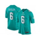 Men Nike Miami Dolphins #6 Jay Cutler Game Aqua Green Team Color NFL Jersey