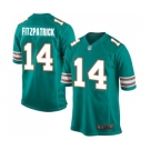 Men's Miami Dolphins #14 Ryan Fitzpatrick Game Aqua Green Alternate Football Jersey