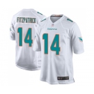 Men's Miami Dolphins #14 Ryan Fitzpatrick Game White Football Jersey