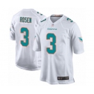 Men's Miami Dolphins #3 Josh Rosen Game White Football Jersey