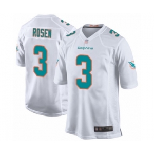Men's Miami Dolphins #3 Josh Rosen Game White Football Jersey