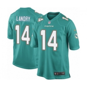 Men's Nike Miami Dolphins #14 Jarvis Landry Game Aqua Green Team Color NFL Jersey