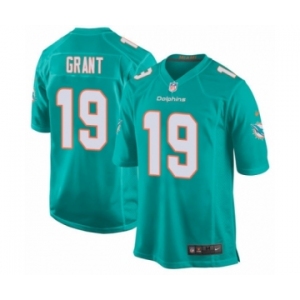Men's Nike Miami Dolphins #19 Jakeem Grant Game Aqua Green Team Color NFL Jersey