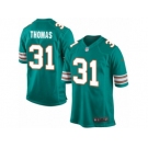 Men's Nike Miami Dolphins #31 Michael Thomas Game Aqua Green Alternate NFL Jersey