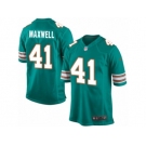 Men's Nike Miami Dolphins #41 Byron Maxwell Game Aqua Green Alternate NFL Jersey