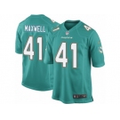 Men's Nike Miami Dolphins #41 Byron Maxwell Game Aqua Green Team Color NFL Jersey