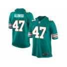 Men's Nike Miami Dolphins #47 Kiko Alonso Game Aqua Green Alternate NFL Jersey