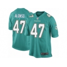 Men's Nike Miami Dolphins #47 Kiko Alonso Game Aqua Green Team Color NFL Jersey