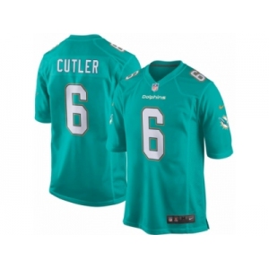 Men's Nike Miami Dolphins #6 Jay Cutler Game Aqua Green Team Color NFL Jersey