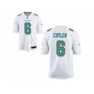 Men's Nike Miami Dolphins #6 Jay Cutler Game White NFL Jersey