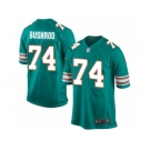 Men's Nike Miami Dolphins #74 Jermon Bushrod Game Aqua Green Alternate NFL Jersey
