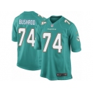 Men's Nike Miami Dolphins #74 Jermon Bushrod Game Aqua Green Team Color NFL Jersey