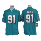 nike nfl jerseys miami dolphins #91 wake green Game Jersey