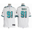 nike nfl jerseys miami dolphins #91 wake white[game]