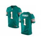 Men Nike Miami Dolphins #1 Cody Parkey Elite Aqua Green Alternate NFL Jersey