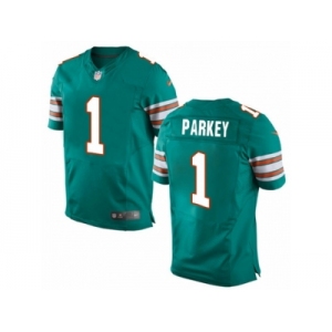 Men Nike Miami Dolphins #1 Cody Parkey Elite Aqua Green Alternate NFL Jersey