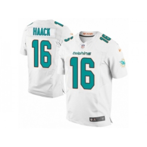 Men Nike Miami Dolphins #16 Matt Haack Elite White NFL Jersey