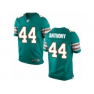 Men Nike Miami Dolphins #44 Stephone Anthony Elite Aqua Green Alternate NFL Jersey