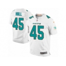 Men Nike Miami Dolphins #45 Mike Hull Elite White NFL Jersey