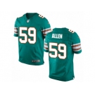 Men Nike Miami Dolphins #59 Chase Allen Elite Aqua Green Alternate NFL Jersey