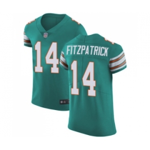 Men's Miami Dolphins #14 Ryan Fitzpatrick Aqua Green Alternate Vapor Untouchable Elite Player Football Jersey