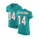 Men's Miami Dolphins #14 Ryan Fitzpatrick Aqua Green Team Color Vapor Untouchable Elite Player Football Jersey