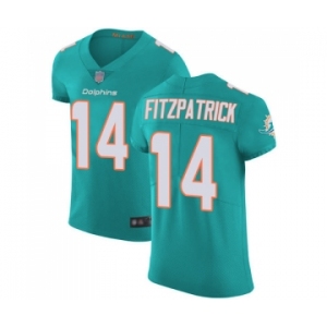 Men's Miami Dolphins #14 Ryan Fitzpatrick Aqua Green Team Color Vapor Untouchable Elite Player Football Jersey