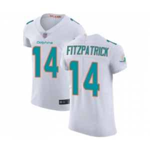 Men's Miami Dolphins #14 Ryan Fitzpatrick White Vapor Untouchable Elite Player Football Jersey