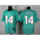 Men's Nike Miami Dolphins #14 Jarvis Landry Elite Aqua Green Team Color NFL Jersey