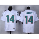 Men's Nike Miami Dolphins #14 Jarvis Landry Elite White NFL Jersey