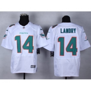 Men's Nike Miami Dolphins #14 Jarvis Landry Elite White NFL Jersey