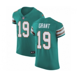 Men's Nike Miami Dolphins #19 Jakeem Grant Aqua Green Alternate Vapor Untouchable Elite Player NFL Jersey