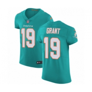 Men's Nike Miami Dolphins #19 Jakeem Grant Aqua Green Team Color Vapor Untouchable Elite Player NFL Jersey