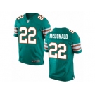 Men's Nike Miami Dolphins #22 T.J. McDonald Elite Aqua Green Alternate NFL Jersey