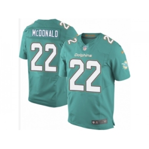 Men's Nike Miami Dolphins #22 T.J. McDonald Elite Aqua Green Team Color NFL Jersey