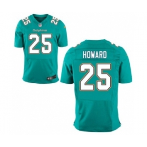 Men's Nike Miami Dolphins #25 Xavien Howard Elite Green Team Color NFL Jersey