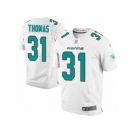 Men's Nike Miami Dolphins #31 Michael Thomas Elite White NFL Jersey