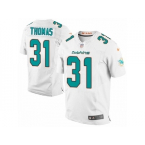 Men's Nike Miami Dolphins #31 Michael Thomas Elite White NFL Jersey