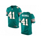 Men's Nike Miami Dolphins #41 Byron Maxwell Elite Aqua Green Alternate NFL Jersey