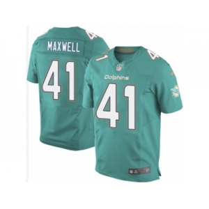 Men's Nike Miami Dolphins #41 Byron Maxwell Elite Aqua Green Team Color NFL Jersey