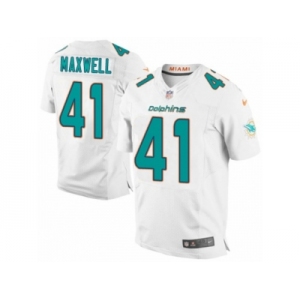 Men's Nike Miami Dolphins #41 Byron Maxwell Elite White NFL Jersey