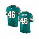 Men's Nike Miami Dolphins #46 Neville Hewitt Elite Aqua Green Alternate NFL Jersey