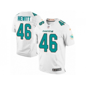 Men's Nike Miami Dolphins #46 Neville Hewitt Elite White NFL Jersey